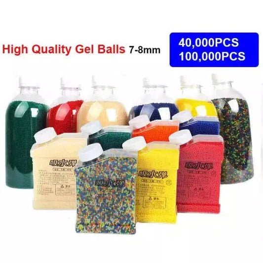 40000/100000pcs 7-8MM Hardened Coloured Gel Balls-gel balls-Biu Blaster-Biu Blaster