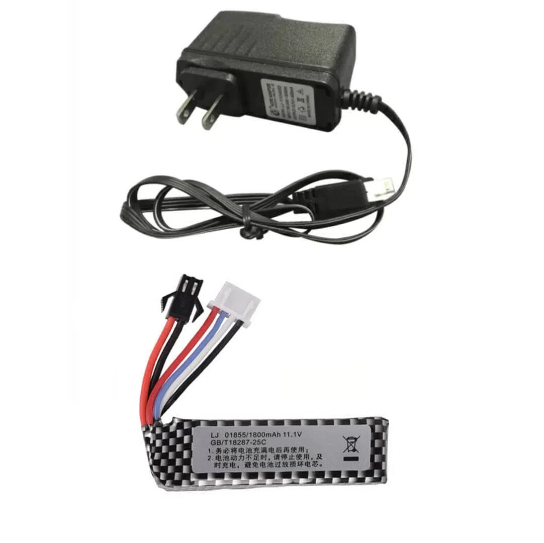 11.1v SM-Plug Lipo Battery and AC Wall Charger Bundle-P320GelBlaster-P320GelBlaster