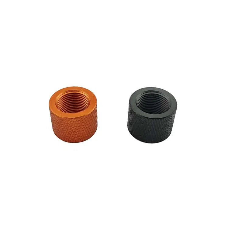 14mm CCW Metal Thread Protector Cap Black/Orange Color-P320GelBlaster-P320GelBlaster