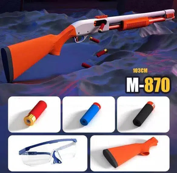 ZS M870 Manual Pump Action Dart Blaster with Shell Ejection-foam blaster-Biu Blaster-Uenel