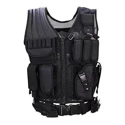 Multi-Pocket SWAT Tactical Vest-玩具/游戏-Biu Blaster-Black-Biu Blaster