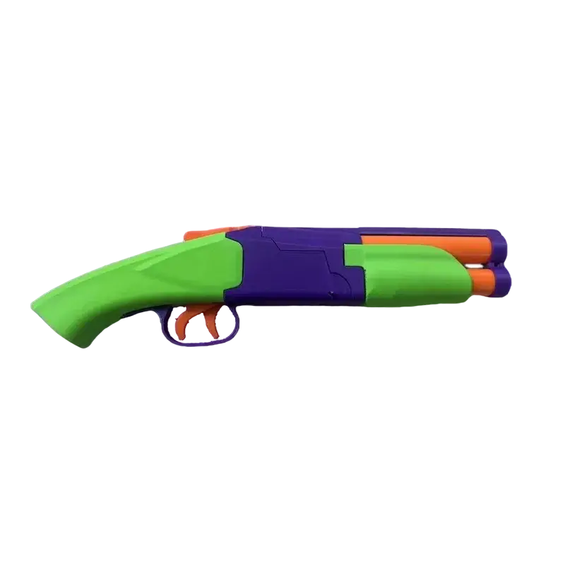 3D Print S686 Double Barrel Shell Ejecting Blaster Carrot Gun-m416gelblaster-purple green-m416gelblaster