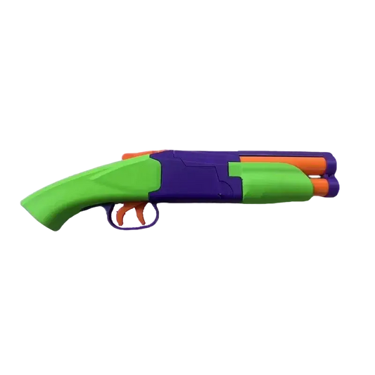 3D Print S686 Double Barrel Shell Ejecting Blaster Carrot Gun-m416gelblaster-purple green-m416gelblaster