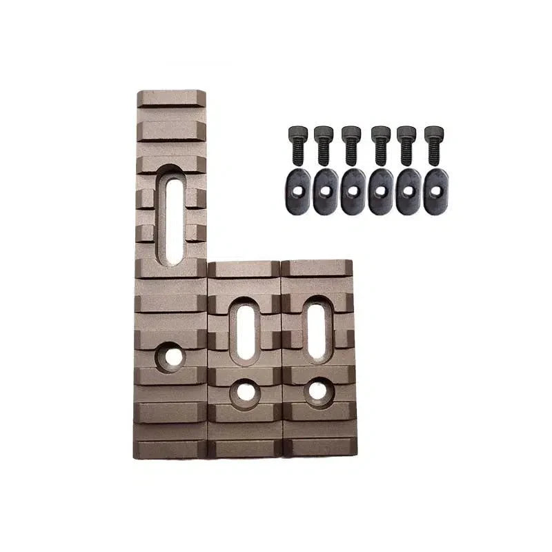 3Pcs Metal Picatinny Adjustable Rail Set for Keymod and M-Lok-m416gelblaster-tan-m416gelblaster