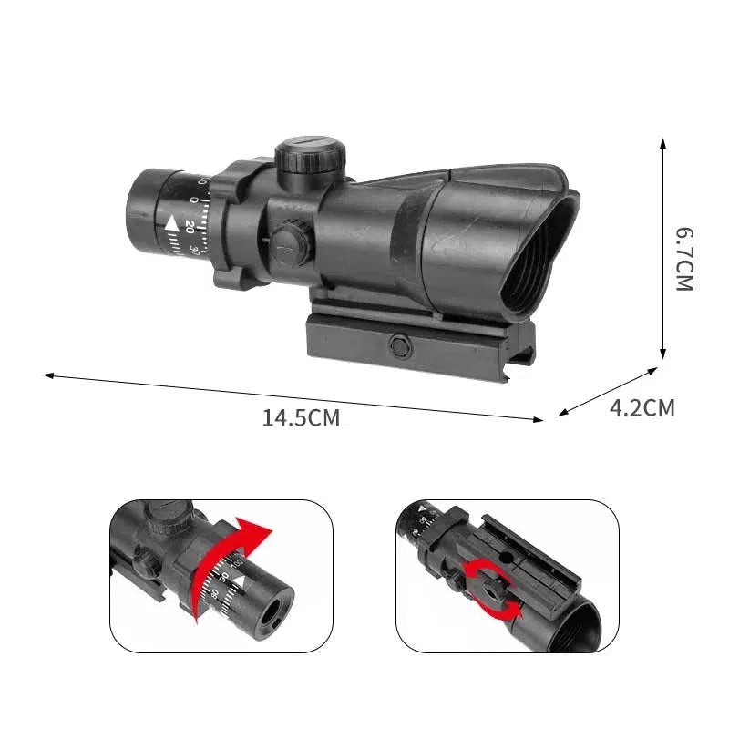 4x Magnifier Adjustable Small Conch Plastic Scope-m416gelblaster-m416gelblaster