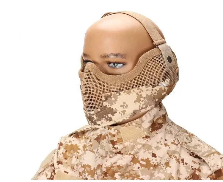 V2 Tactical Mask with Ear Protection-玩具/游戏-m416gelblaster-desert digital-P320GelBlaster