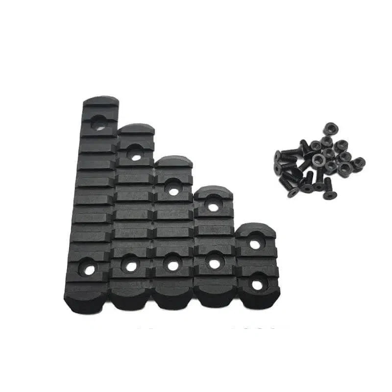 5pcs Keymod Picatinny Nylon Rail Section Set-m416gelblaster-black-m416gelblaster