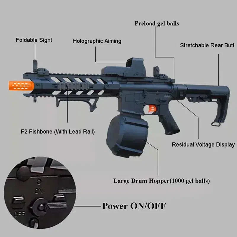 STD 5S Drum-Fed M4 Gel Blaster-m416gelblaster-m416gelblaster