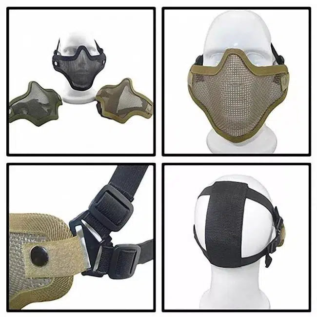 Skirmish Equipment Strike Steel Half Face Tactical Mask-玩具/游戏-Biu Blaster-Biu Blaster