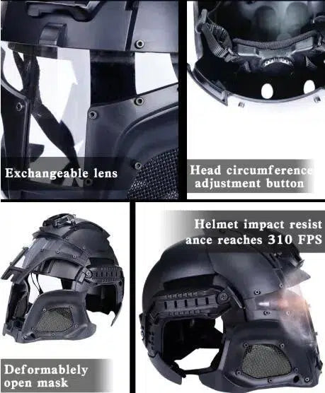 WST Full Face Medieval Tactical Helmet-玩具/游戏-Biu Blaster-Biu Blaster