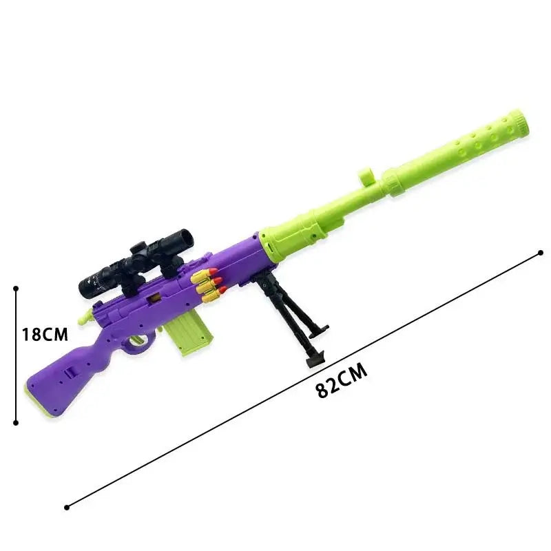 Kar 98k Soft Bullet Blaster Shell Ejecting Carrot Gun-m416gelblaster-m416gelblaster