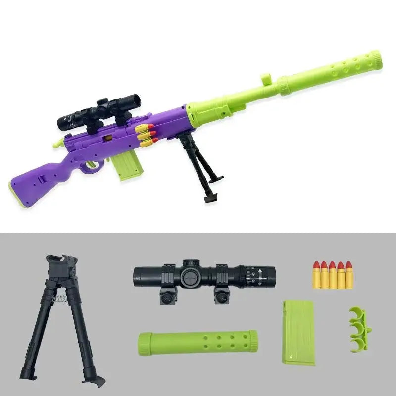 Kar 98k Soft Bullet Blaster Shell Ejecting Carrot Gun-m416gelblaster-m416gelblaster