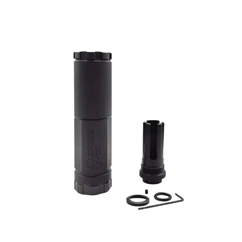 AAC Halcyon Steel 14mm CCW Suppressor-m416gelblaster-black-m416gelblaster