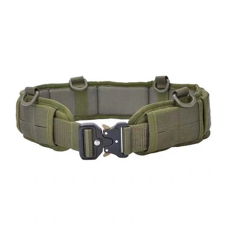 Military Tactical Belt Army Molle Battle Belt Outdoor Men CS Hunting Apparel Adjustable-clothing-Biu Blaster-Army Green-Uenel