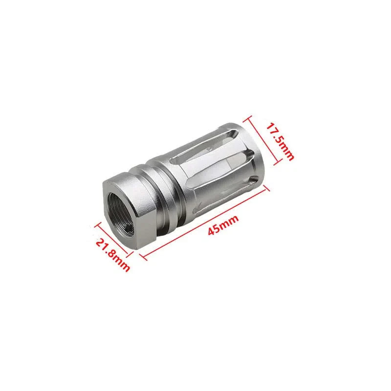 Metal Bird Cage Muzzle 14ccw Thread-m416gelblaster-silver-m416gelblaster