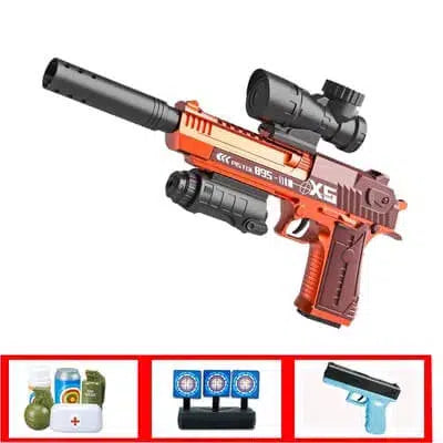 Hopper Fed Deagle Blowback Electric Gel Ball blaster-m416gelblaster-red-m416gelblaster