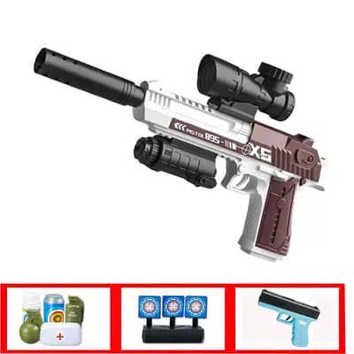 Hopper Fed Deagle Blowback Electric Gel Ball blaster-m416gelblaster-white-m416gelblaster