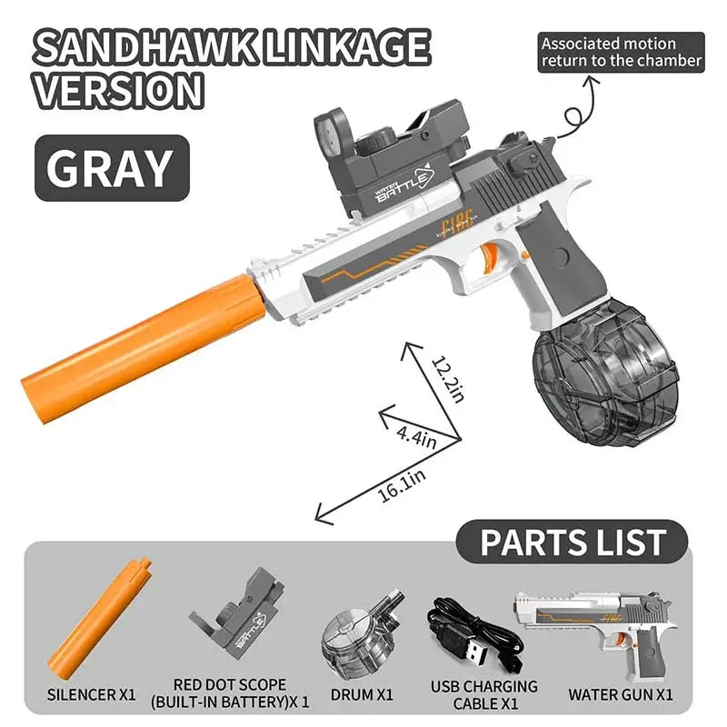 Desert Eagle Manual/Auto Blowback Pistol Water Gun-m416gelblaster-gray-m416gelblaster