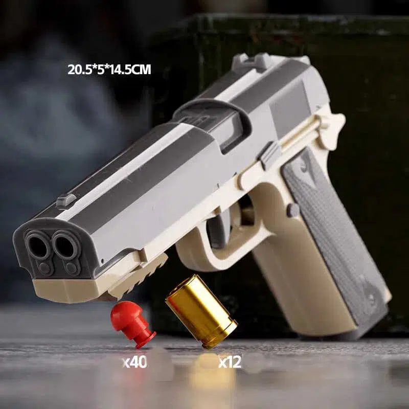 Semi Auto Double Barrel M1911 Soft Bullet Toy Gun-m416gelblaster-double barrel m1911 blaster-m416gelblaster