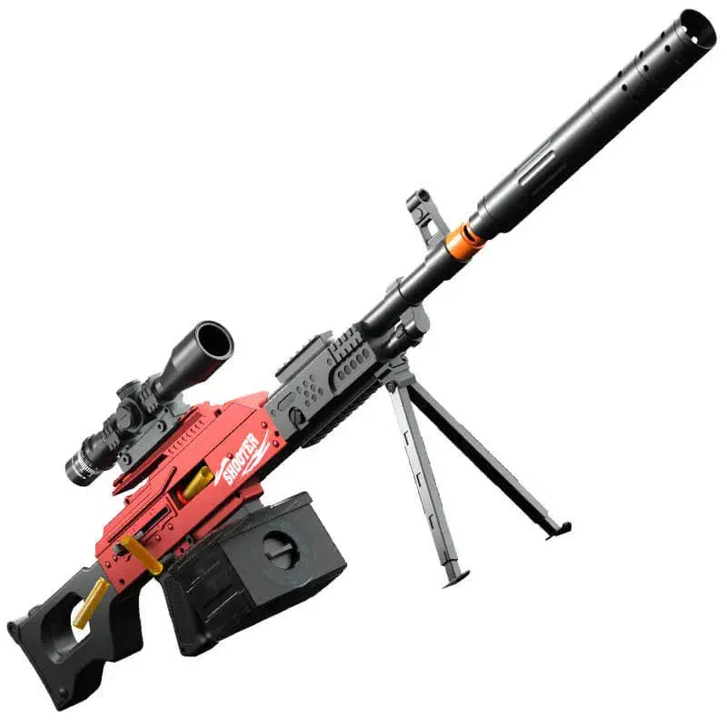 Electric PKM Shell Throwing LMG Foam Dart Toy Gun-m416gelblaster-m416gelblaster