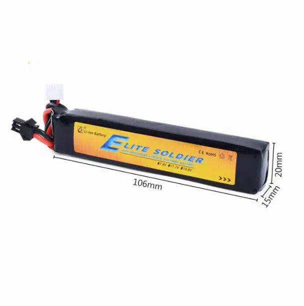 Elite Soldier 11.1v SM/Tamiya Plug Lipo Battery 2000mah 30C-m416gelblaster-m416gelblaster