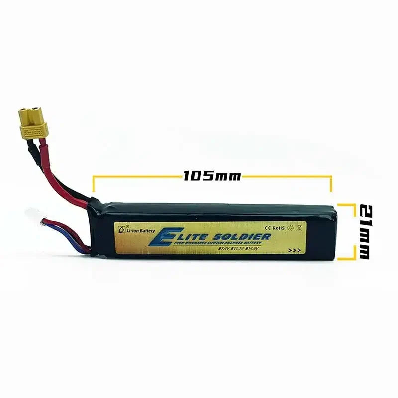 Elite Soldier 11.1v SM/Tamiya/XT30 Plug Lipo Battery 2000mah 30C-m416gelblaster-xt30 plug-m416gelblaster