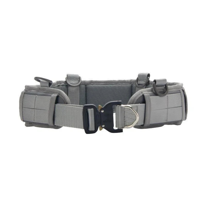 Military Tactical Belt Army Molle Battle Belt Outdoor Men CS Hunting Apparel Adjustable-clothing-Biu Blaster-gray-Uenel