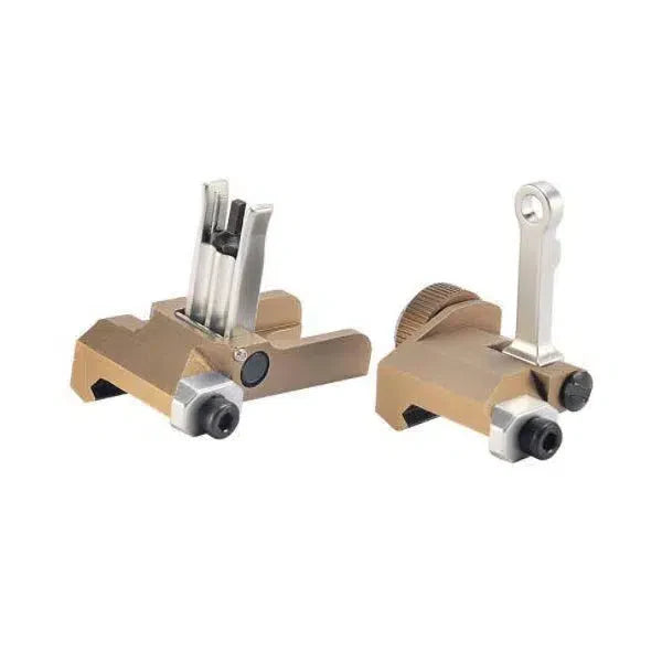 KAC 300 Flip Up Front Rear Backup Iron Sights-m416gelblaster-tan silver-m416gelblaster