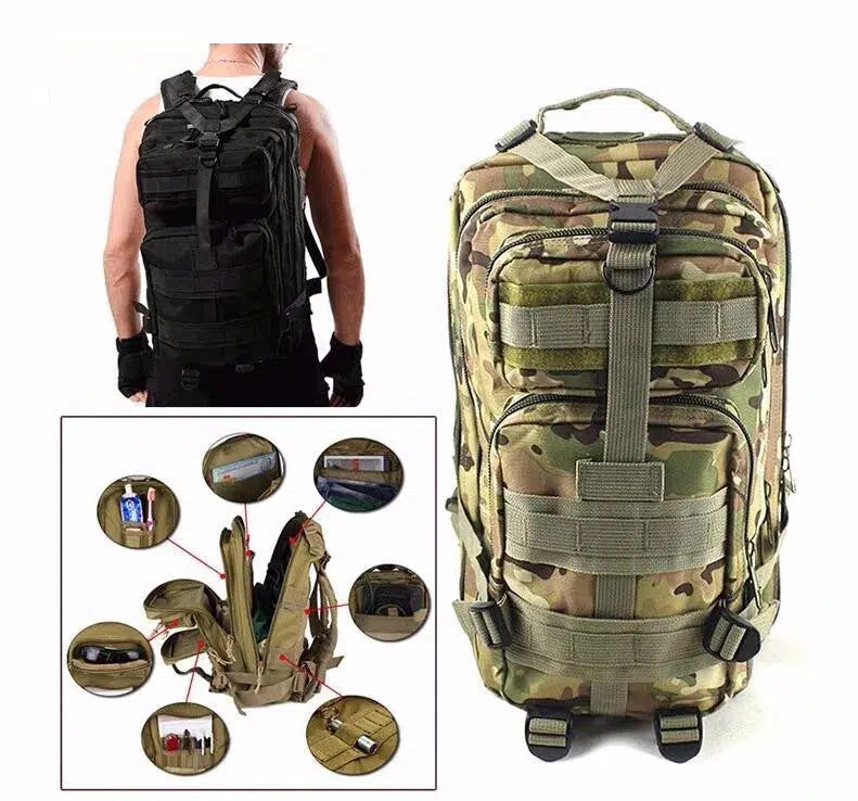 3P Military Tactical Backpack 35L-bag-Biu Blaster-Biu Blaster