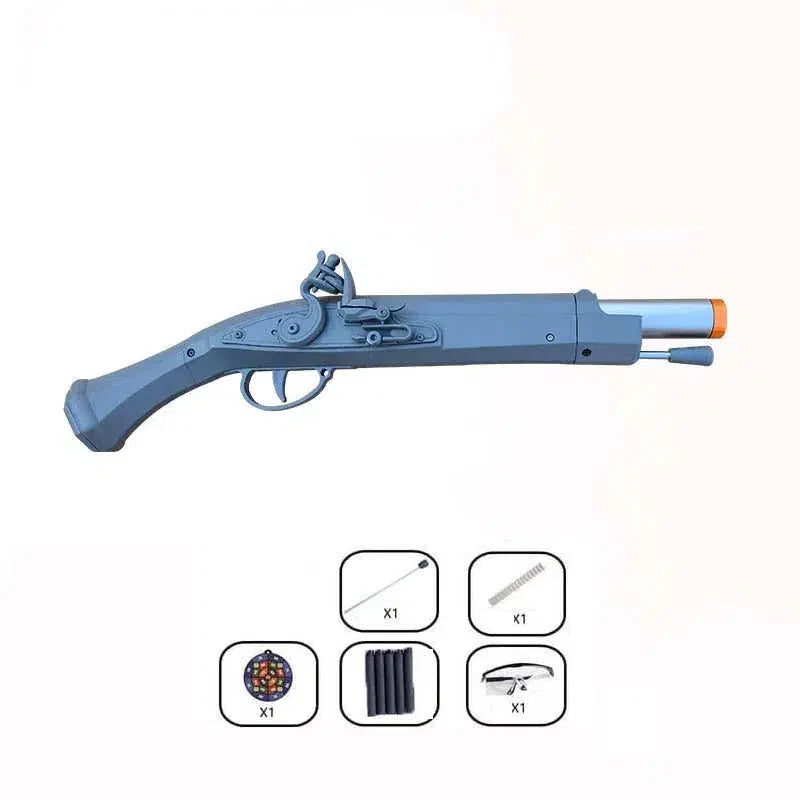 Hanke Flintlock Toy Manual Foam Blaster-foam blaster-m416 gel blaster-black-m416gelblaster