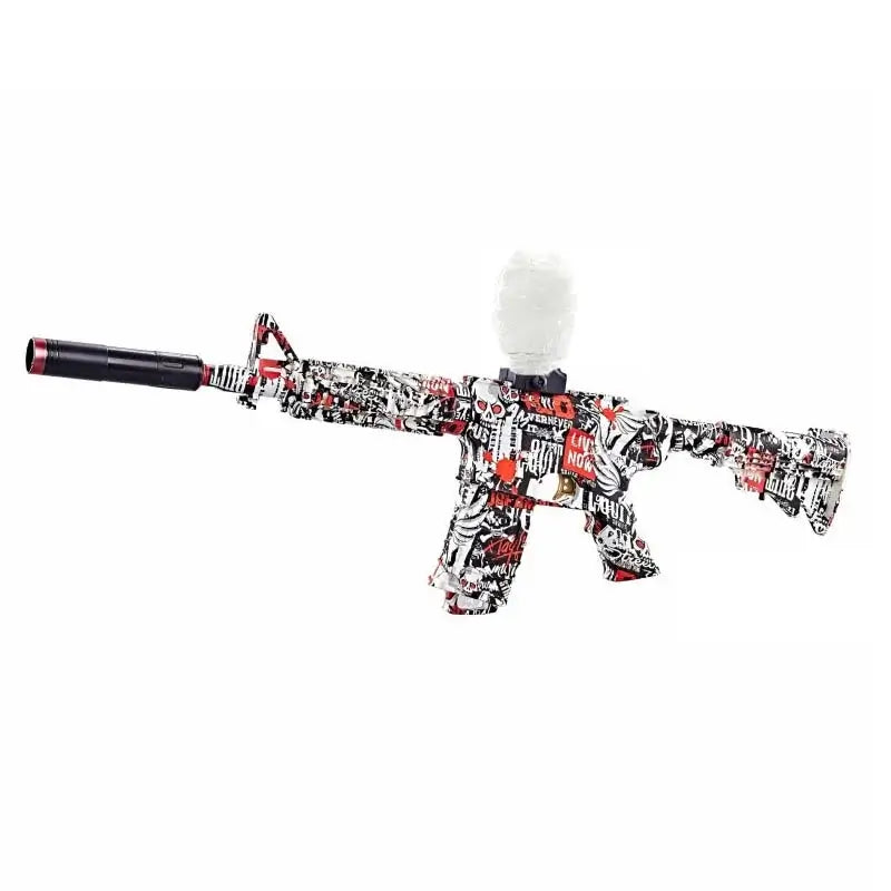 Lightweight Hopper Fed Electric M4 Orbeez Gun-m416gelblaster-red-m416gelblaster