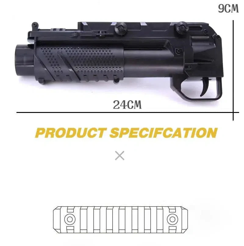 M203 Grenade Launcher with Double Barrel shooting Gel Balls-m416gelblaster-m416gelblaster