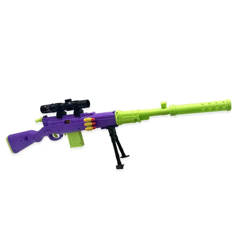 Kar 98k Soft Bullet Blaster Shell Ejecting Carrot Gun-m416gelblaster-98k with 1 mag and 5pcs bullets-m416gelblaster