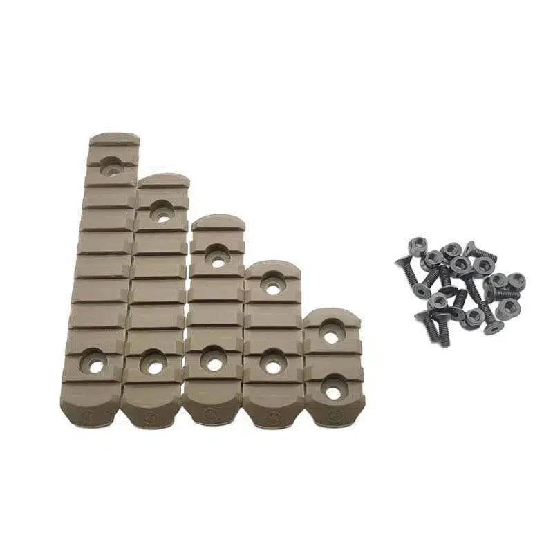 5pcs Keymod Picatinny Nylon Rail Section Set-m416gelblaster-tan-m416gelblaster