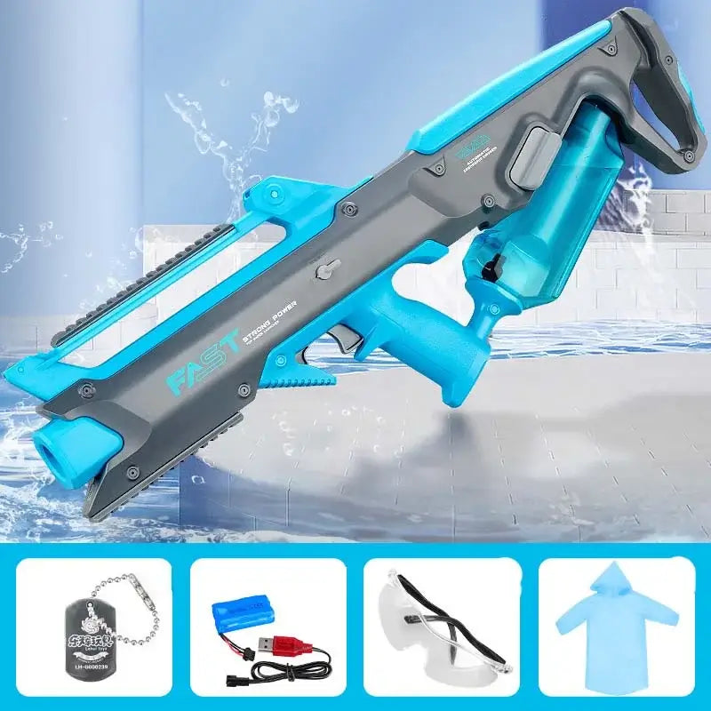 Lehui Fast Electric High Pressure Two Fire Modes Water Gun-m416gelblaster-blue-m416gelblaster