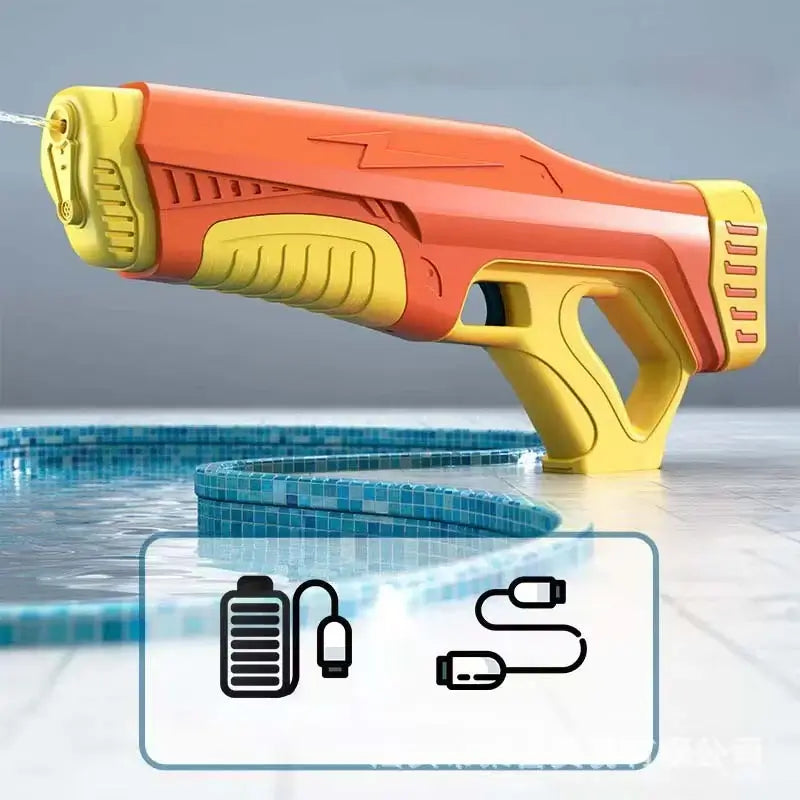 Lightning Pulse Powerful Electric Water Gun Auto Suction Blaster-m416gelblaster-orange-m416gelblaster