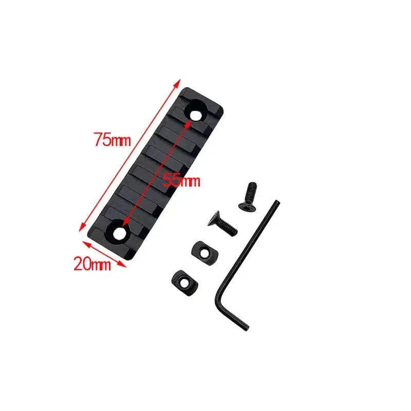 M-Lok Metal Picatinny Rail Section 3/5/7/9/11/13 Slot-m416gelblaster-7 slot-m416gelblaster