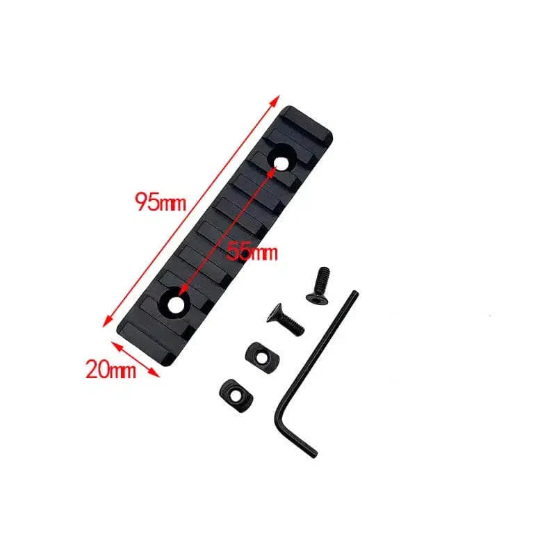 M-Lok Metal Picatinny Rail Section 3/5/7/9/11/13 Slot-m416gelblaster-9 slot-m416gelblaster