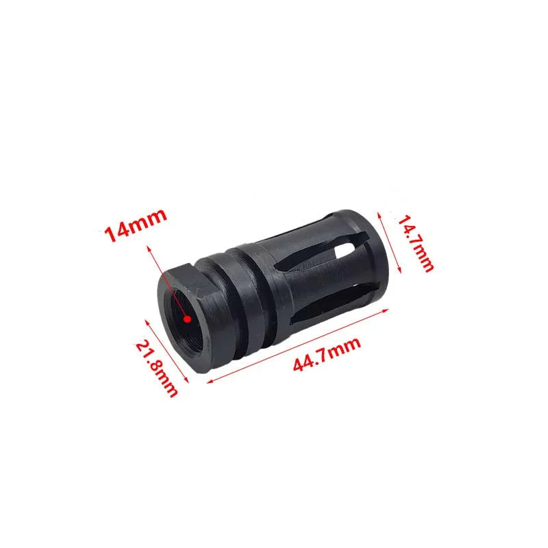 14mm CCW M16A1 Steel Metal Flash Hider-P320GelBlaster-P320GelBlaster