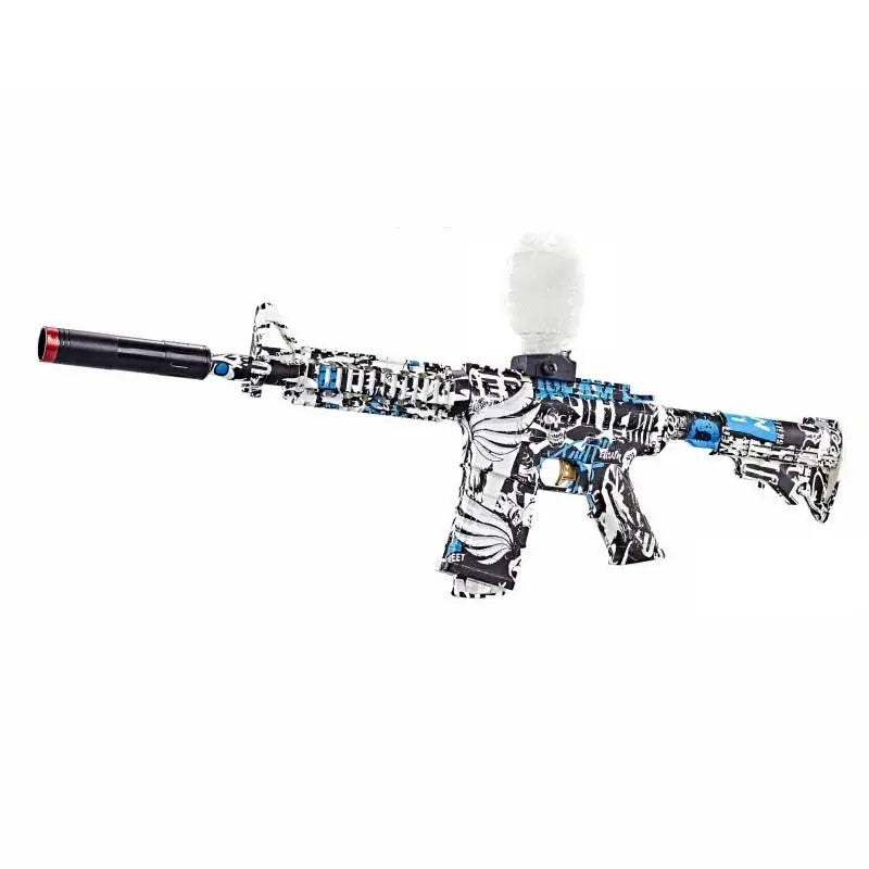 Lightweight Hopper Fed Electric M4 Orbeez Gun-m416gelblaster-blue-m416gelblaster