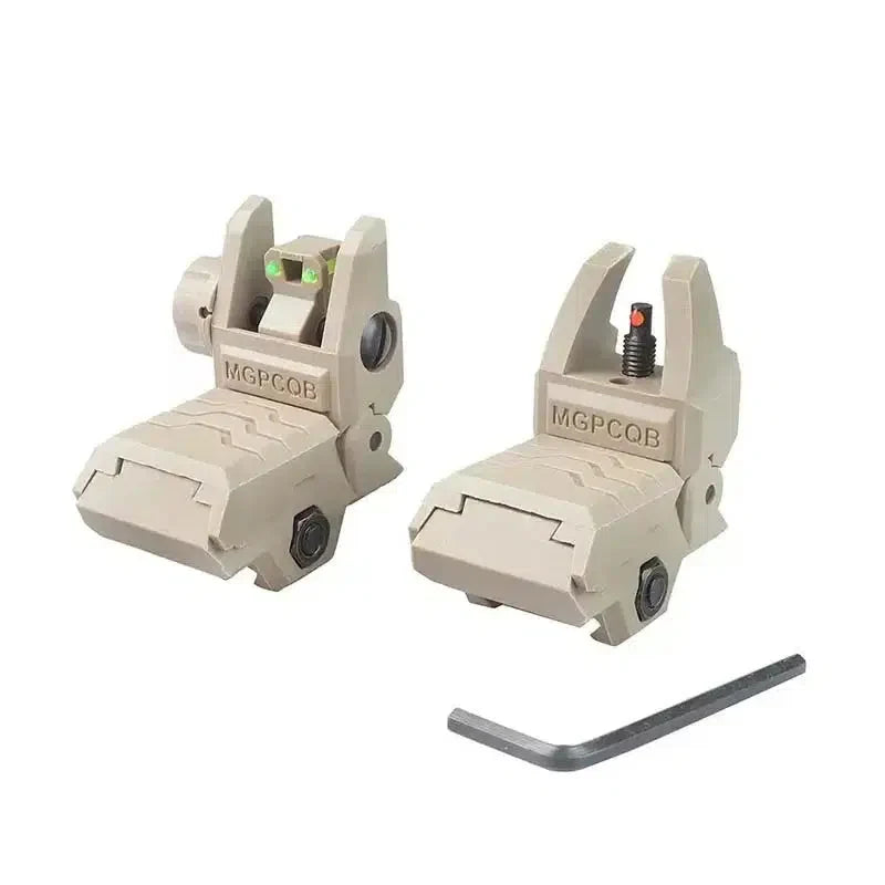 MGP CQB Nylon Front & Rear Flip Up Sights-m416gelblaster-tan-m416gelblaster