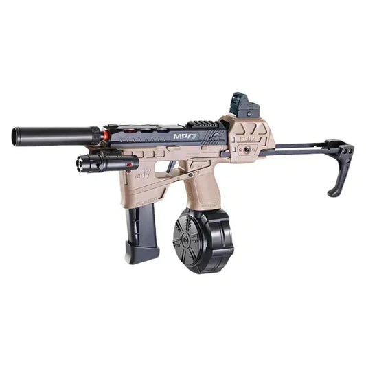 MP17 Electric Splat Gel Ball Blaster Automatic w/ Drum-m416gelblaster-tan-m416gelblaster