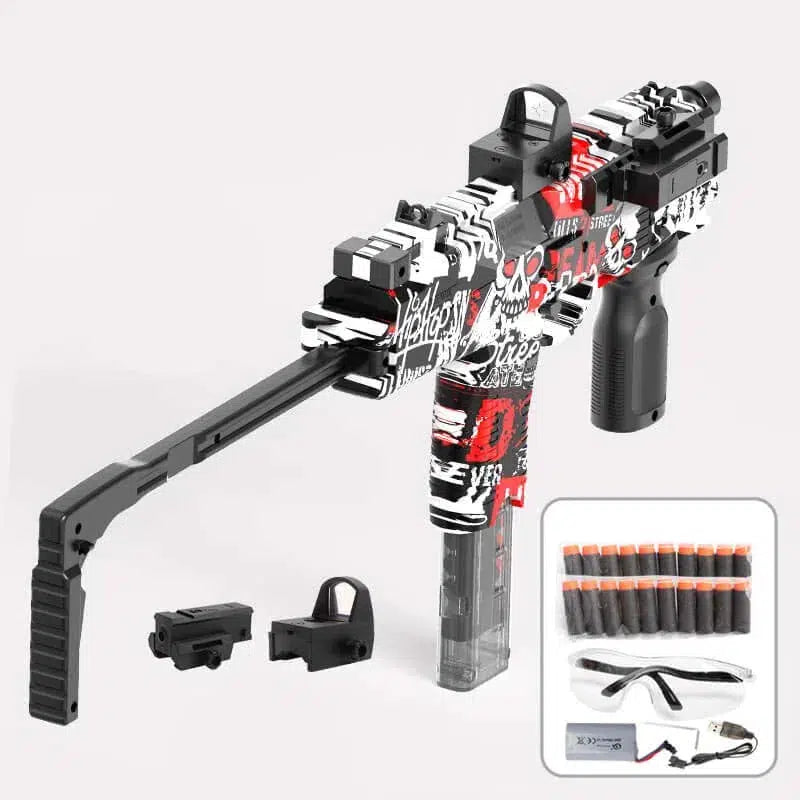 High Speed Electric Auto MP9 Foam Dart Blaster-m416gelblaster-skull-m416gelblaster