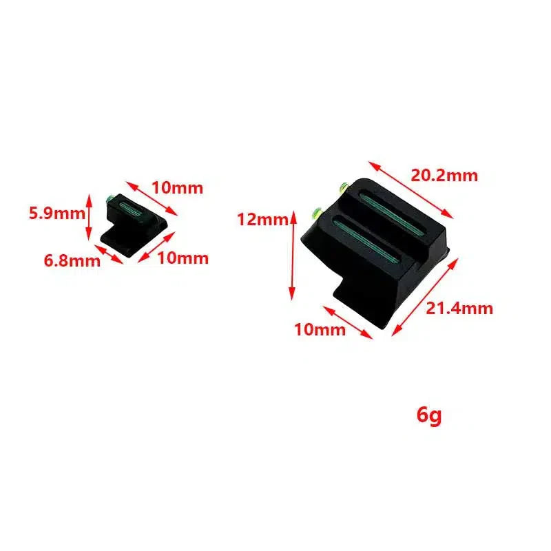 MP9 Front & Rear Metal Fiber Sights-m416gelblaster-m416gelblaster