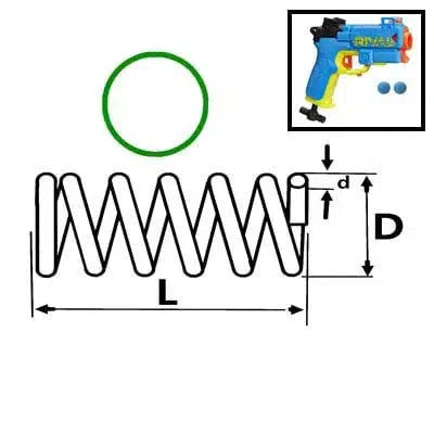 Nerf Rival Pilot XXIII-100 Upgrade Spring or Short Darts Converter Parts-m416gelblaster-18kg spring with O-ring-m416gelblaster