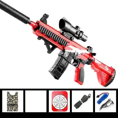 M416 Graffiti Gel Ball Blaster Water Beads Shooter w/ Multiplue Skins-m416gelblaster-red-m416gelblaster