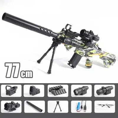 M416 Graffiti Gel Ball Blaster Water Beads Shooter w/ Multiplue Skins-m416gelblaster-green-m416gelblaster