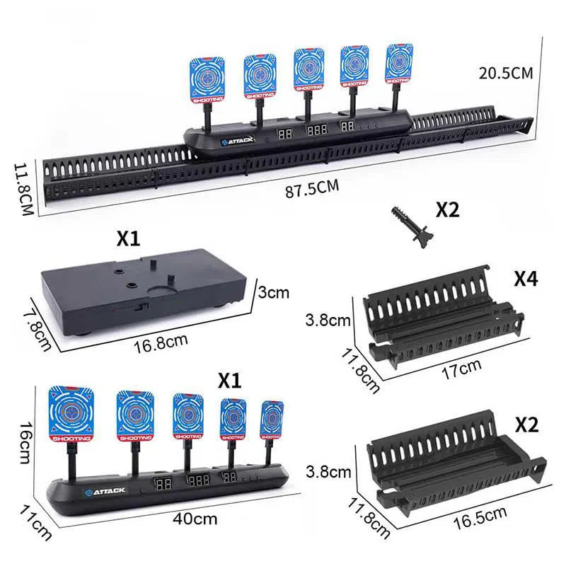 Electronic Scoring Auto Reset Running Shooting 5 Targets-target-Biu Blaster-Uenel