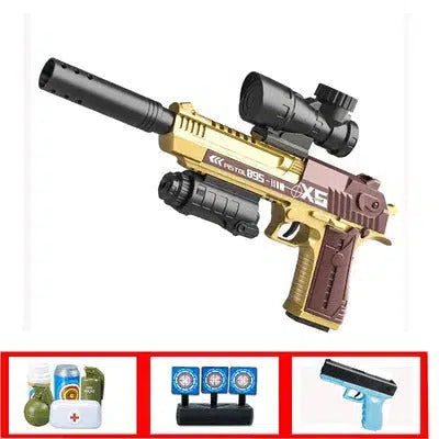 Hopper Fed Deagle Blowback Electric Gel Ball blaster-m416gelblaster-gold-m416gelblaster