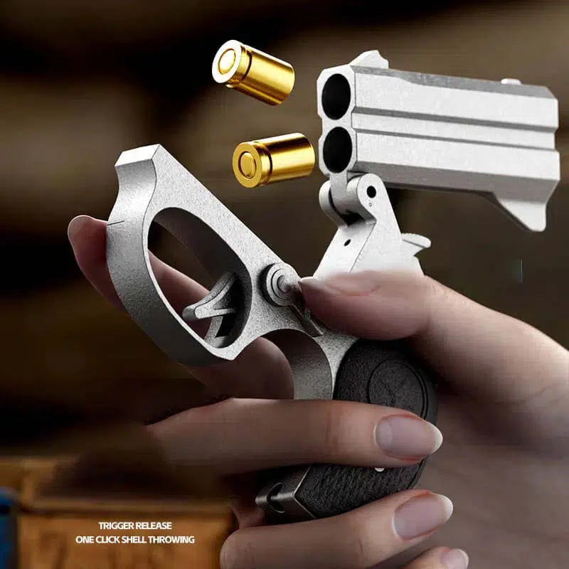 Double Barrel Metal Derringer Rubber Bullet Toy Gun-m416gelblaster-m416gelblaster